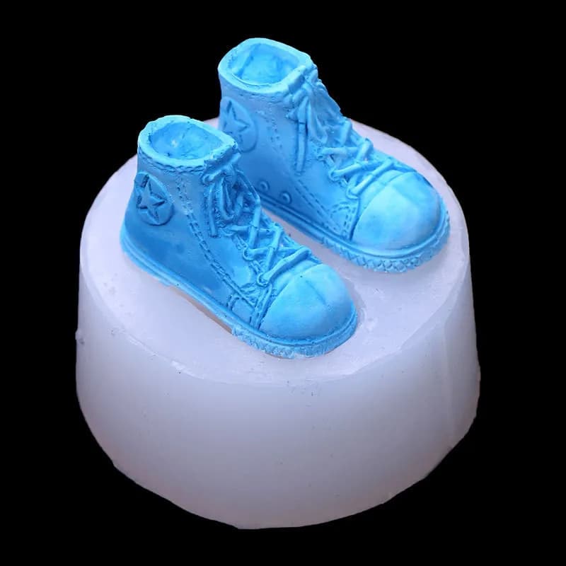 Scarpe da basket 3D stampo in silicone di cristallo ciondolo a pendolo portachiavi fatto a mano fai da te 15-1036