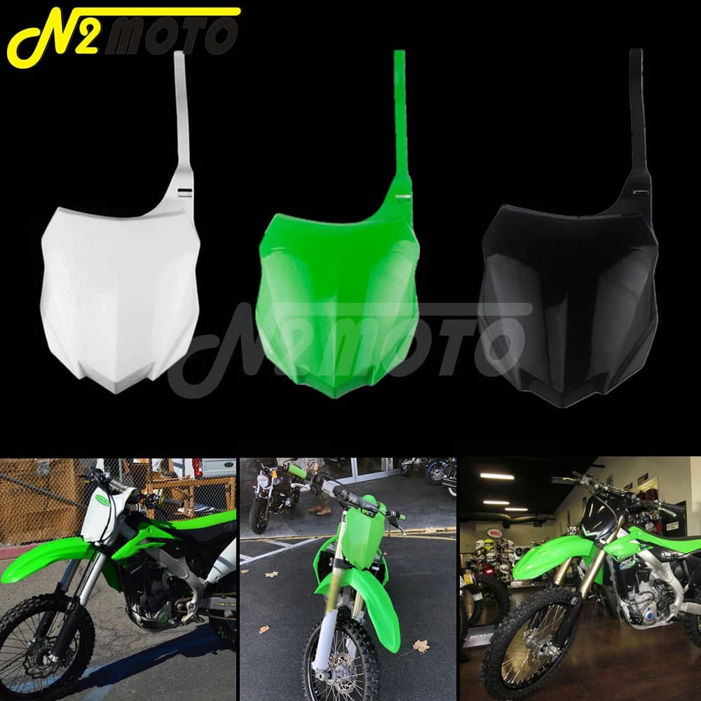 Per 2013 Kawasaki KX250F MX Enduro Dirt Bike targa anteriore per Kawasaki KX450F KXF 250 450 2013-2016 targa in plastica