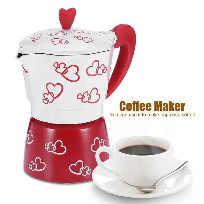 Caffettiera in alluminio di tipo italiano, piano cottura per casa, ufficio, bollitore per caffè domestico, caffettiera a mano