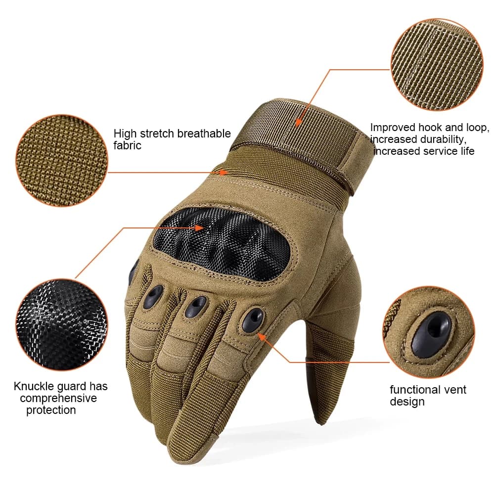 Men's Outdoor Tactical Gloves With Knuckle Protection Shooting Airsoft Paintball Women Motorcycle Touch Screen Gloves