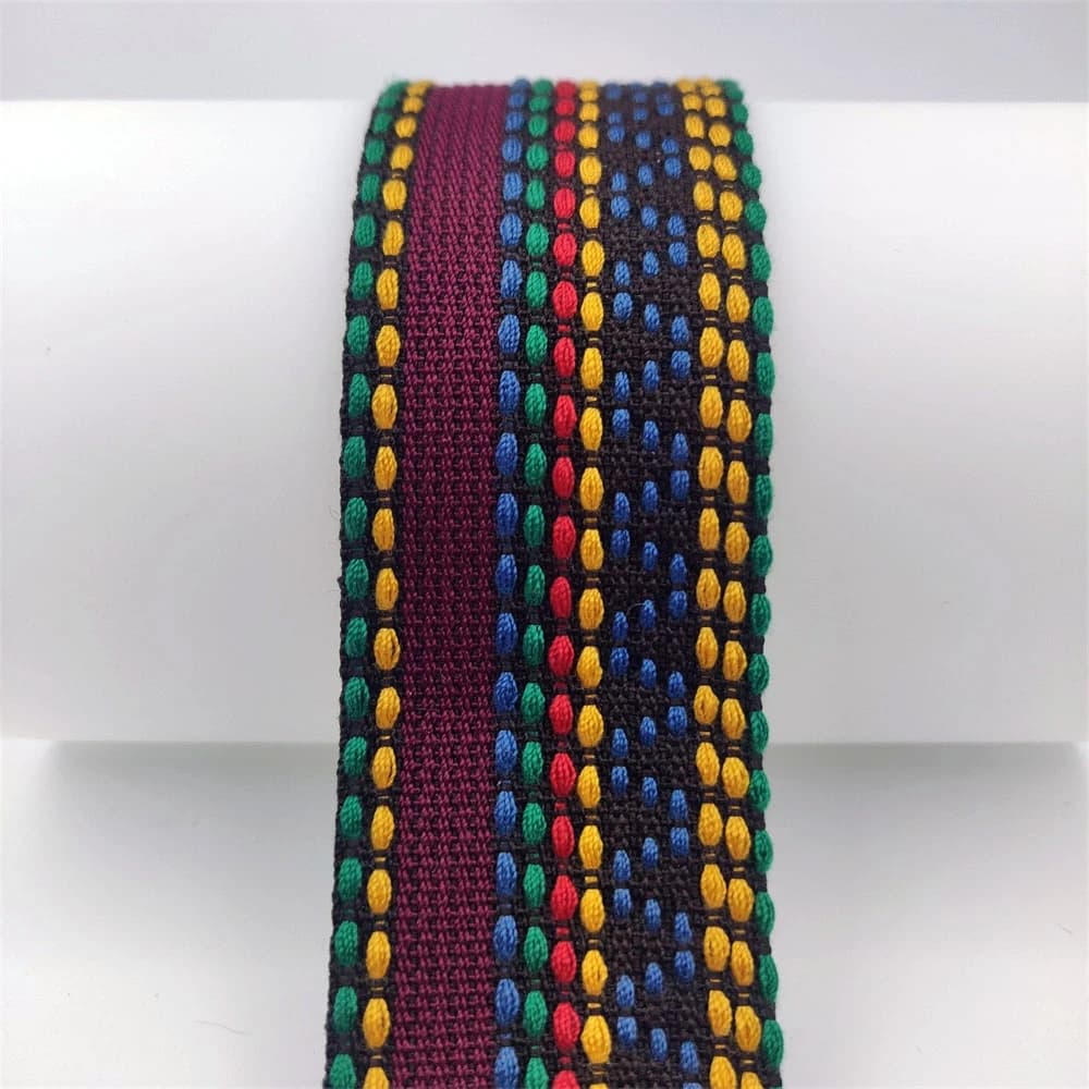4.2cm di larghezza morbido filo di poliestere colorato tessitura Jacquard nastro borsa tessitura per abbigliamento fai da te tessile accessori per il cucito