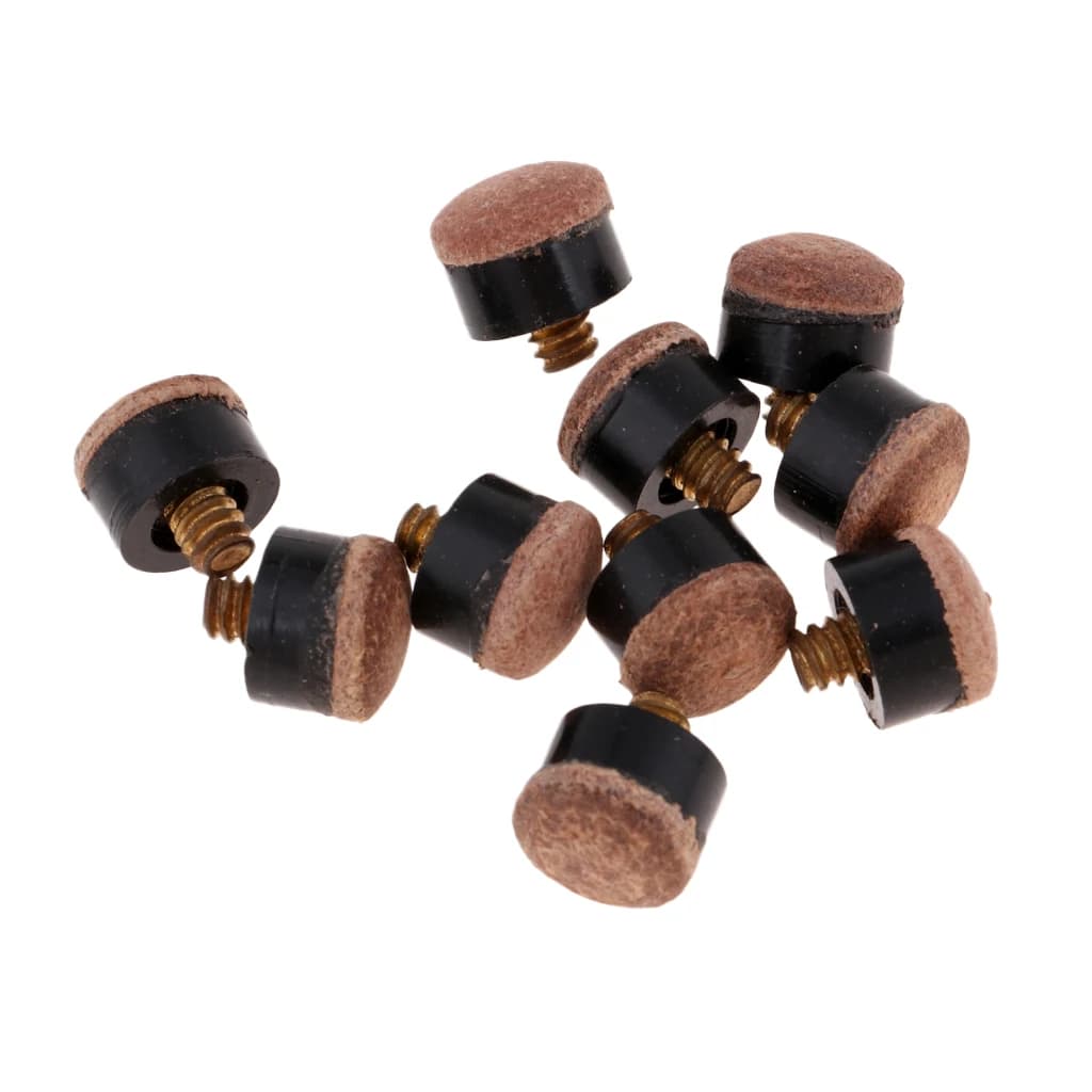 10pcs10/11/13 millimetri Vite-On Piscina Punte Cue per Hard Punte di Ricambio Club Biliardo Accessori