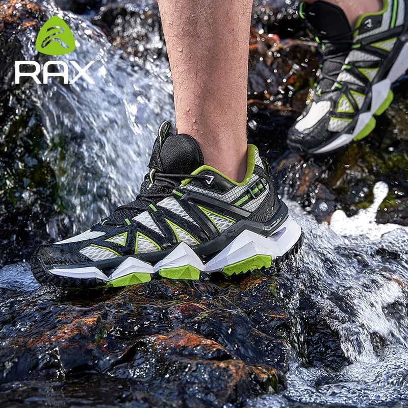 RAX Scarpe da trekking da uomo Scarpe da ginnastica primaverili da esterno Scarpe da trekking in mesh traspirante da uomo Scarpe da passeggio tattiche da campeggio Turismo