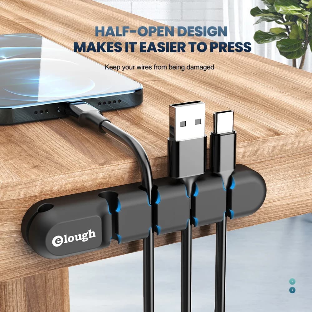 Organizer per cavi gestione dei cavi da tavolo clip per avvolgicavo in Silicone USB supporto per cavo per Mouse cuffie supporto per filo organizzatore