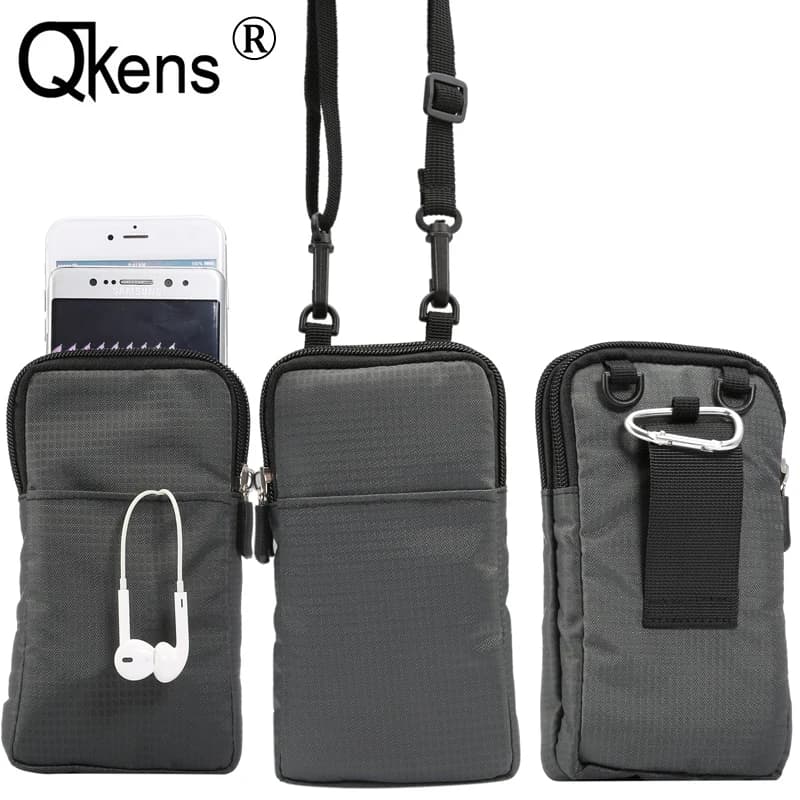 6.0 inches Run Sport Trekking Belt Clip Casual Waist Bag Nylon Wallet Bag for IPhone 12 11 XS MAX XR 7 8 Plus