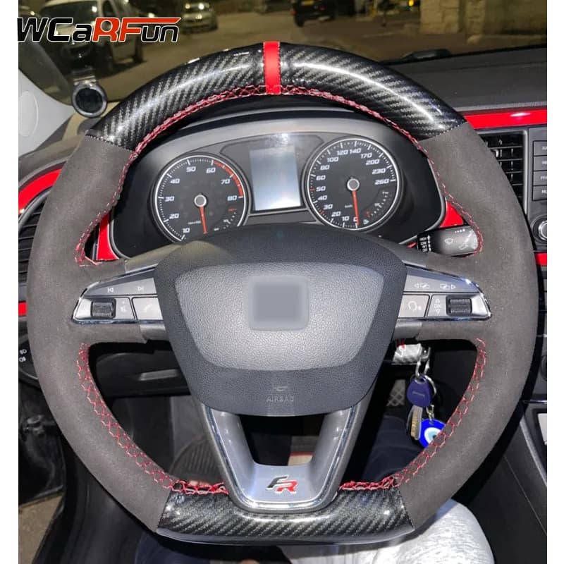 WCaRFun Custom Suede Leather Car Seat Leon Cupra R Leon ST Cupra Leon ST Cupra Leon ST Cupra Ateca Cupra Ateca FR