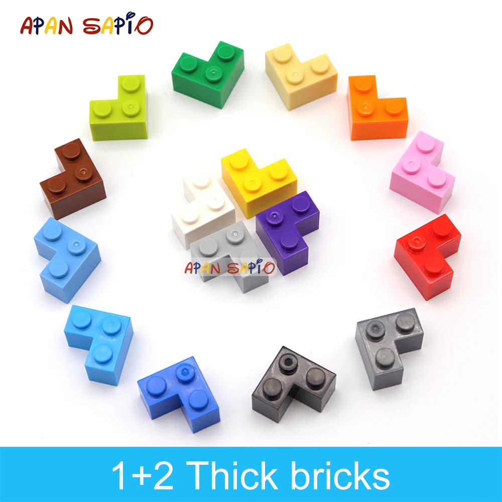 60 pcs FAI DA TE Building Blocks Figure Spesse Mattoni 1 + 2 Educational Points Creative Format Compatible with 2357 Children's Plastic Toys