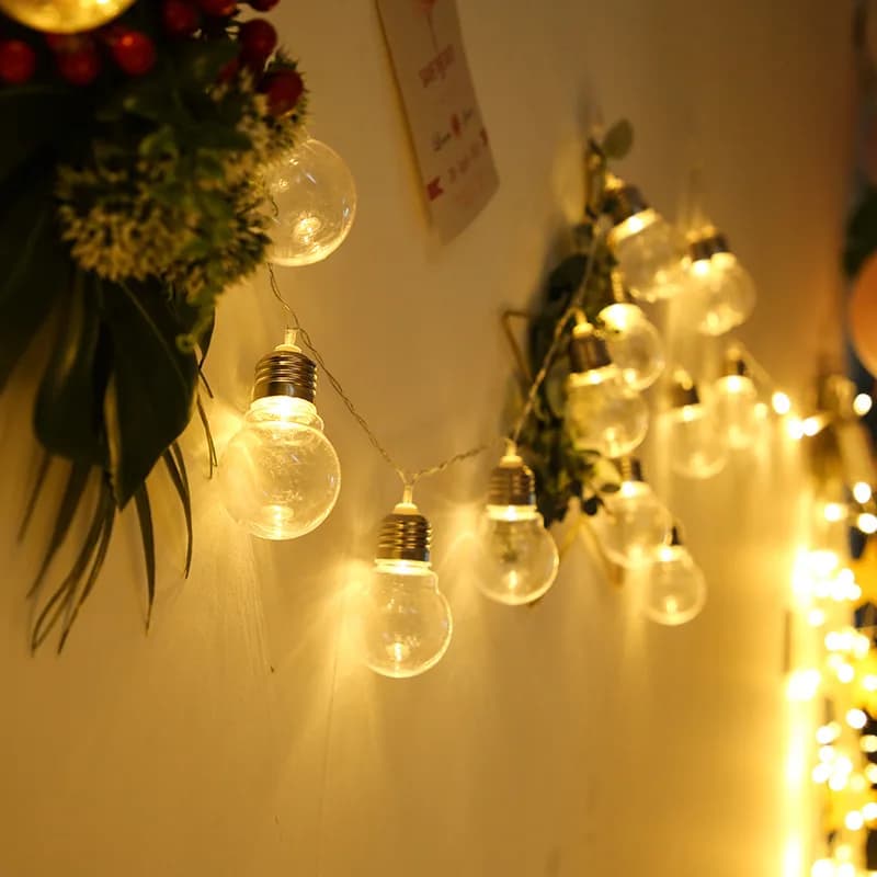 10/20 LED Fata Luce Della Stringa Della Lampadina USB/Alimentato A Batteria Camera Da Letto Giardino Esterno Impermeabile Ghirlanda di Nozze Decorazione Di Natale lampada
