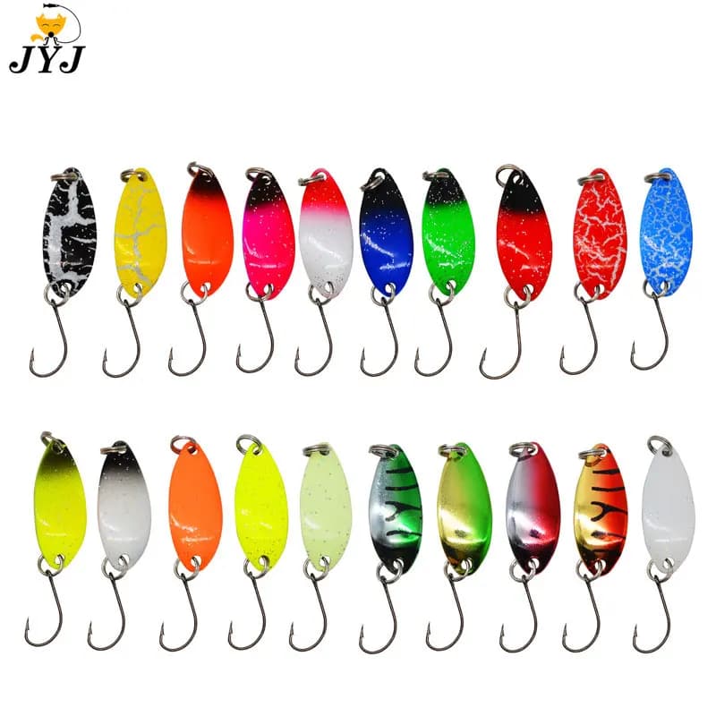 20 colors 3g metal fishing recall spoon bait spinner bait call Japan fishing trout luccio fishing wobbler bait