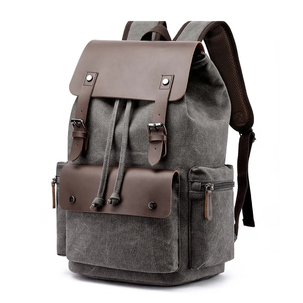 Vintage Canvas Retro Men's Backpack Large Capacity 20-35L Anti-Theft Bag Wear-Resistant Back for School Teenagers Dropshipping