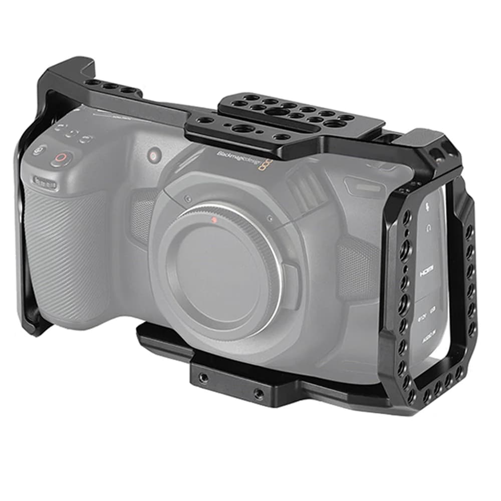 JINTU Gabbia Metallica per Fotocamera con Piastra a Sgancio Rapido Filettatura 1/4" 3/8" per Videocamere 4K/6K BMPCC 4K 6K