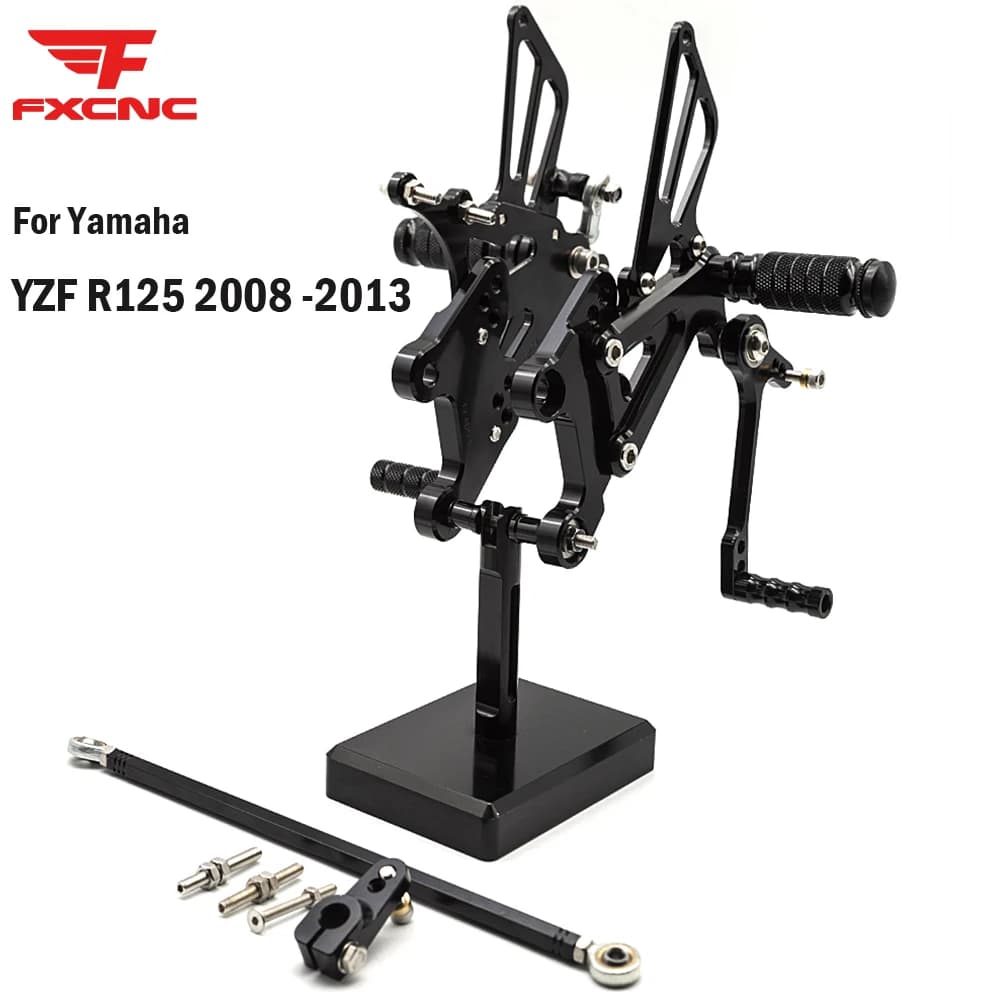 Regolabile Moto Rearset Poggiapiedi Per Yamaha YZF R125 2008-2013 Pedane Rider Set Posteriori Per Yamaha YZF R125 2010