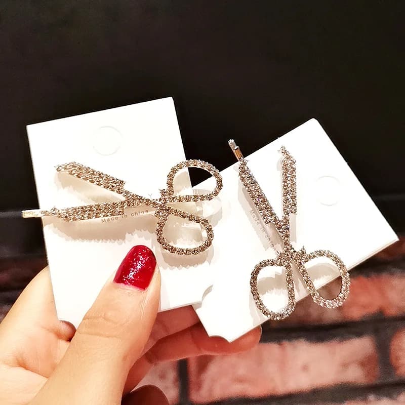 New Fashion forbici trapano completo strass di lusso clip laterale duckbill clip forcine Barrettes donna ragazza accessori per capelli copricapo