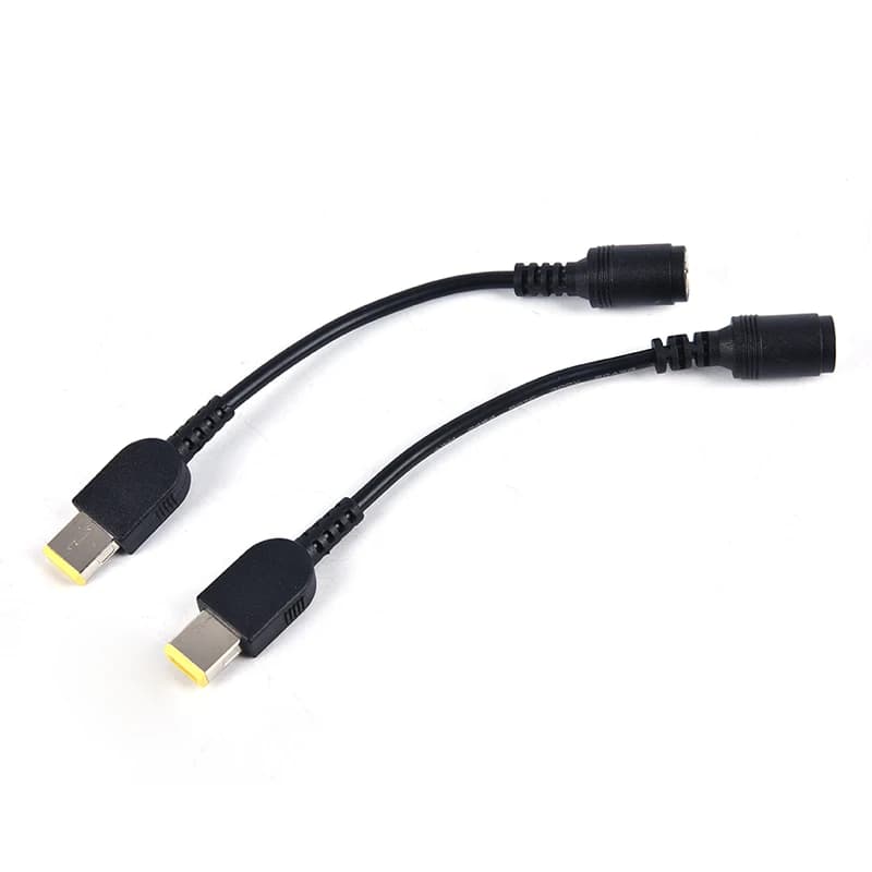 Power Converter for Charger Adapter Round Square Plug Jack for Lenovo Thinkpad