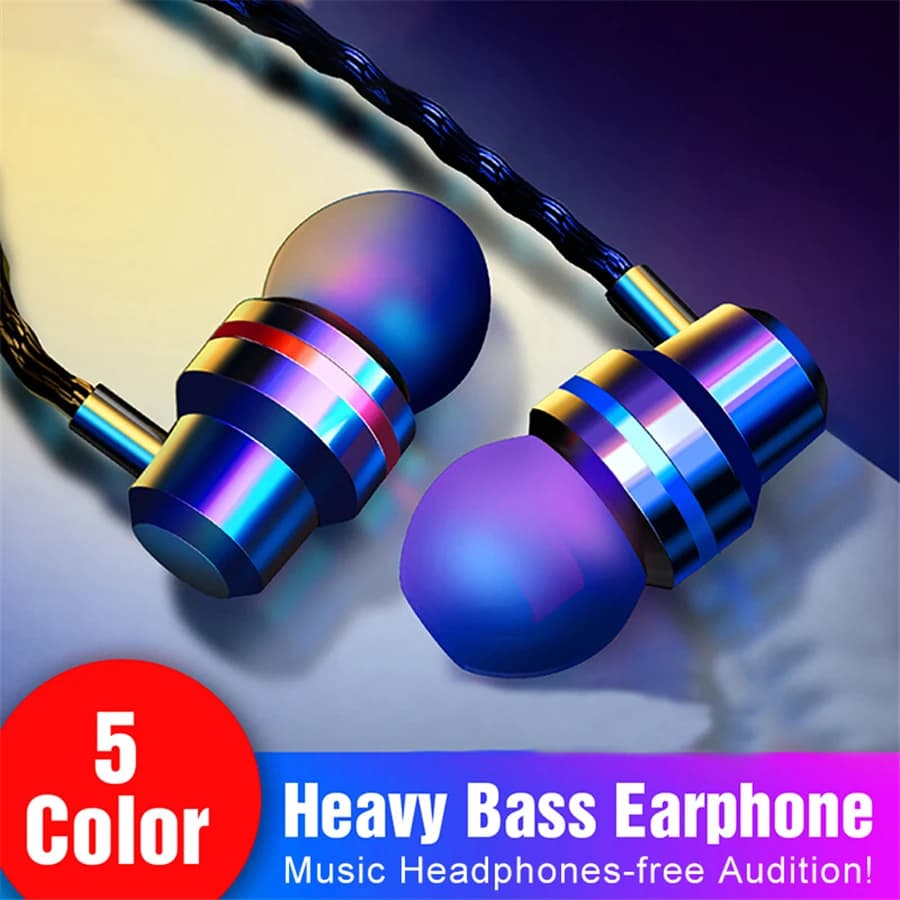 In-Ear 3.5mm headset earphones music Sports headphones with microphone for IPhone 7 Xiaomi Samsung Huawei Stereo