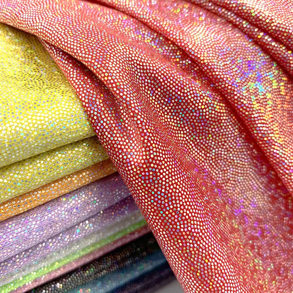 150 cm * 100 cm Glitter Laser Tessuto Poliestere Iridescente Olografico Festa di Nozze Sfondo Doll Abbigliamento Decorazione Materiale FAI DA TE