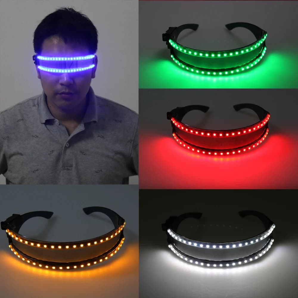 Di modo Incandescente Occhiali A LED Del Partito di Rave Occhiali Laser per la Pasqua Di Halloween di Natale Di Compleanno di Notte Bar Danza Decor