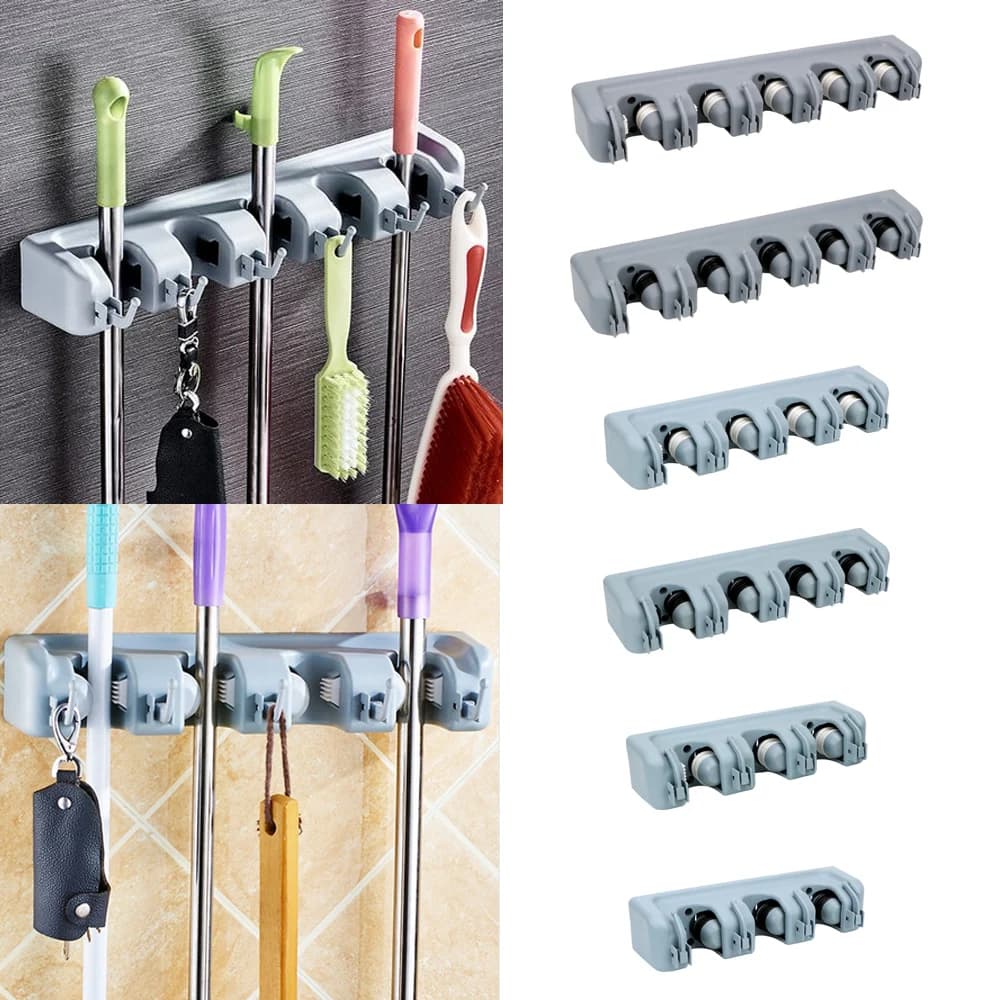 Porta scopa in plastica magica Porta scopa Porta scopa 3 stili Porta scopa multifunzionale montato a parete Portaoggetti da cucina per utensili