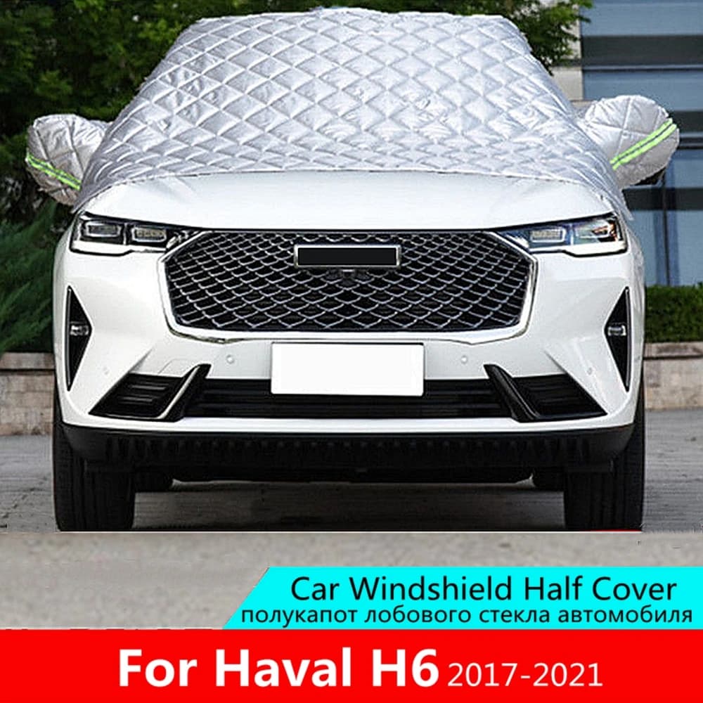 Copertura riflettente per specchio per parabrezza per auto per Haval H6 Protezione per parasole in lana di cotone Inverno Neve Ghiaccio Pioggia Polvere Gelo
