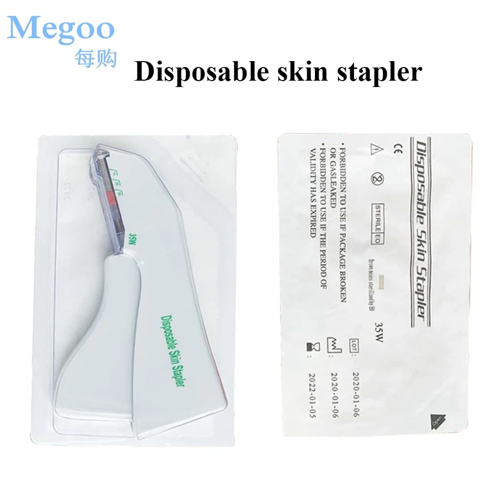 2Pcs ferite di emergenza cucitrice per pelle 35w monouso medico Sterile sutura chirurgica cucitrice cucitrice per cucire la pelle strumento di pronto soccorso