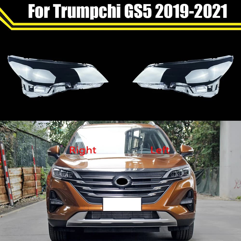 Custodia per faro automatico per Trumpchi GS5 2019 2020 2021 ​ Copri faro anteriore per auto Lampada in vetro Guscio Lente Tappi in vetro Paralume leggero