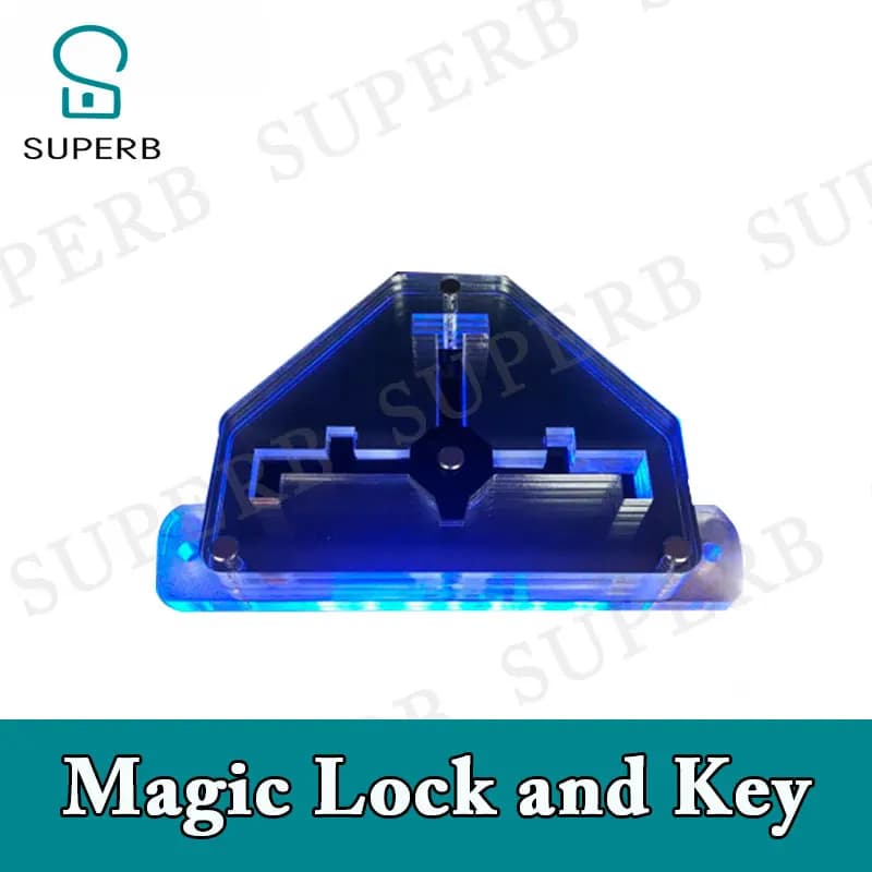 Superb Real Room Escape Game Prop Magic Lock e Key metti la chiave nella giusta posizione nella serratura magica per sbloccare oggetti di scena della stanza di fuga