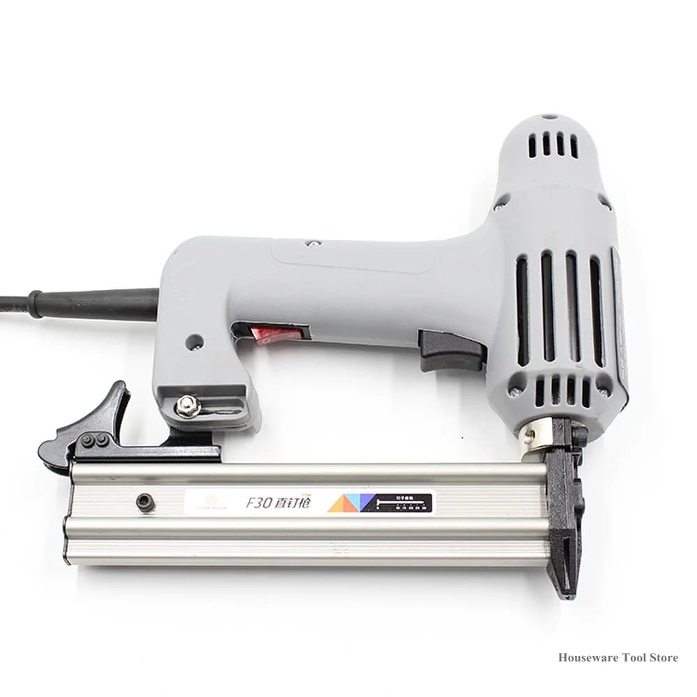 220V Cucitrice Elettrica Pistola Sparachiodi Diritta Inquadratura Tacker Utensili Elettrici Pistola Graffetta per Falegname Mobili 5/10/15/20/25/30mm Chiodi