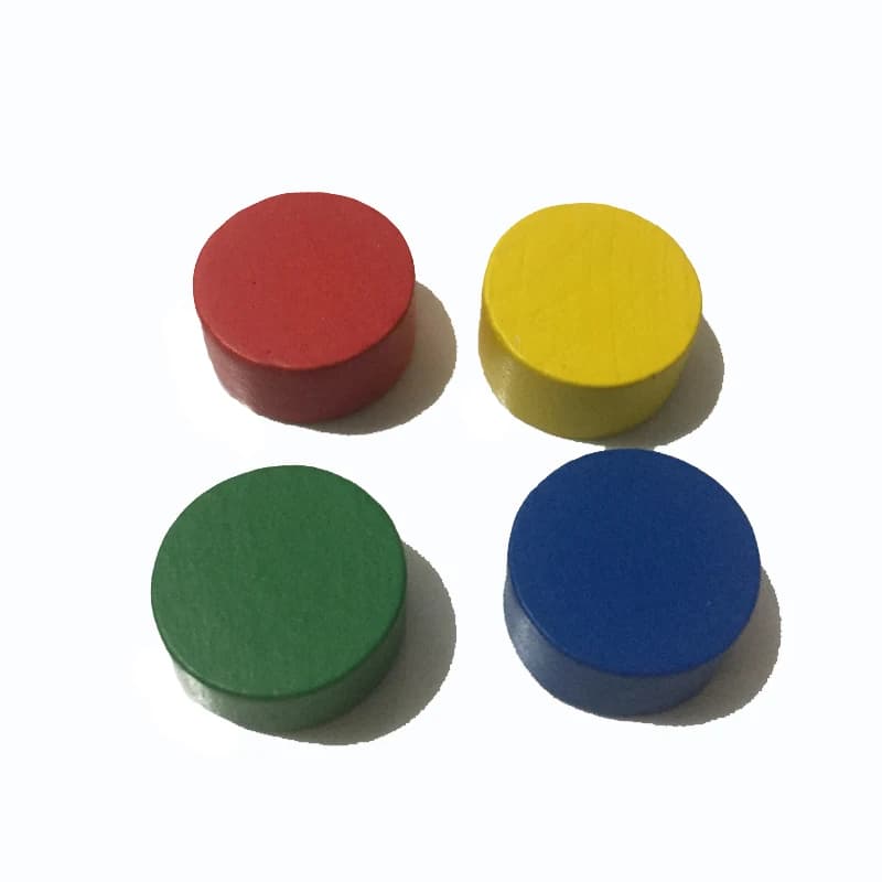 15 pezzi di gioco di legno del pedone dei dischi del diametro 20*10MM di pz/lotto pedone variopinto/scacchi per il gioco da tavolo/accessori educativi dei giochi