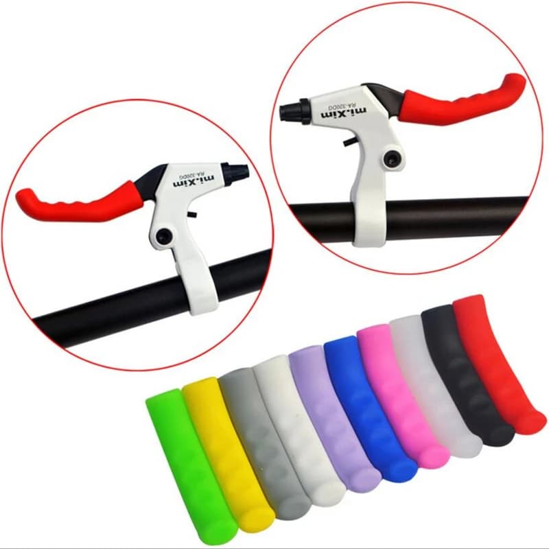 1 paio di manopole per leva per bicicletta in silicone protezioni antiscivolo per maniglia per leva del freno per bici MTB copertura per freno in silicone per ciclismo