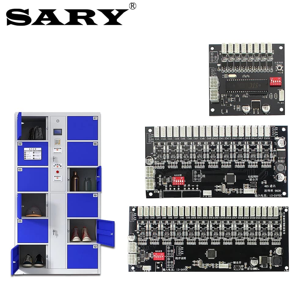 Scheda di controllo serratura elettrica per comunicazione seriale RS485 Scheda di controllo multicanale per porta di armadietti per distributori automatici intelligenti