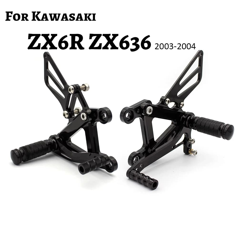 Per Kawasaki Ninja ZX6R ZX636 2003-2004 pedane poggiapiedi regolabili per moto ZX-636 ZX 6R 636 pedane poggiapiedi