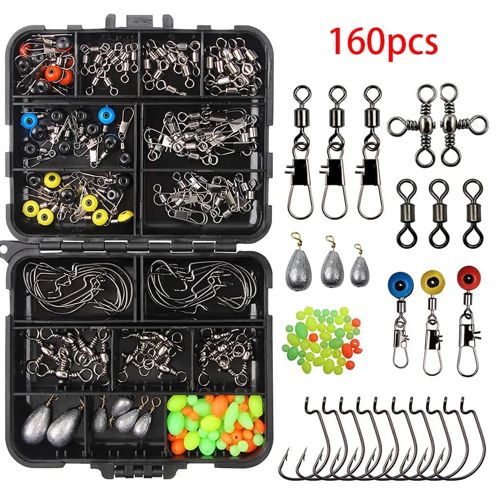 Fishing Equipment Set Professional Spare Parts Fishing Kit For Outdoor Fisherman Accessories With Storage Box