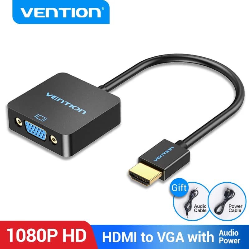 Vention Adapter from HDMI to VGA Converter from male to female 1080P VGA to HDMI with audio jack cable 3.5 for portable TV Box from HDMI to VGA