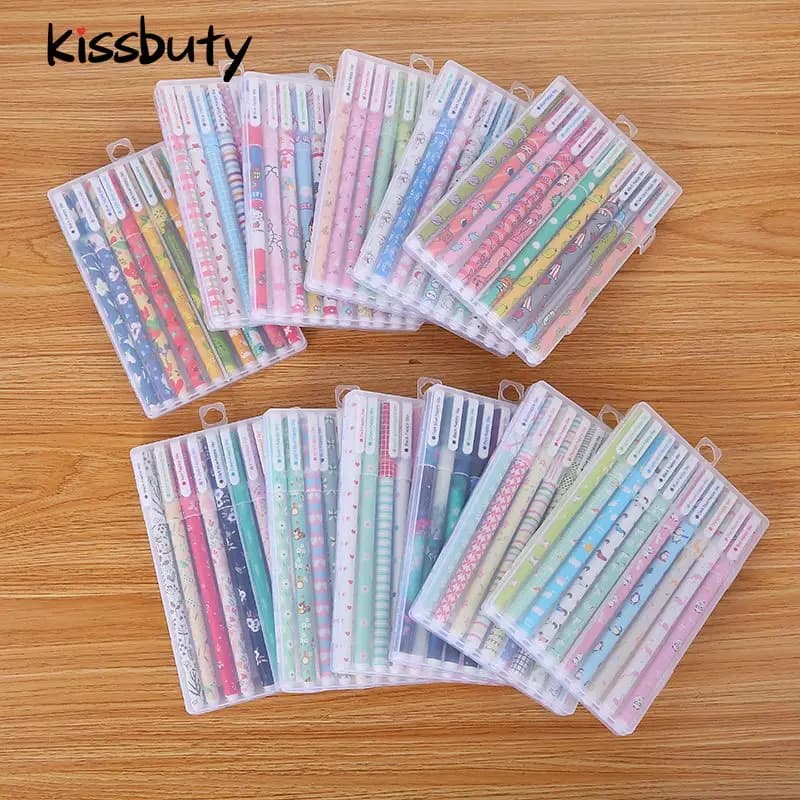 10 Pz/set Colorato 0.38mm Inchiostro Flamingo Unicorno Penna Gel Animale Cielo Stellato Kawaii Matite Gel Ufficio Scuola Forniture di Cancelleria