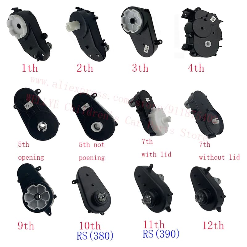 RS280, 380/390 children's electric car steering motor gear box 6V/12V motor remote control stroller accessories