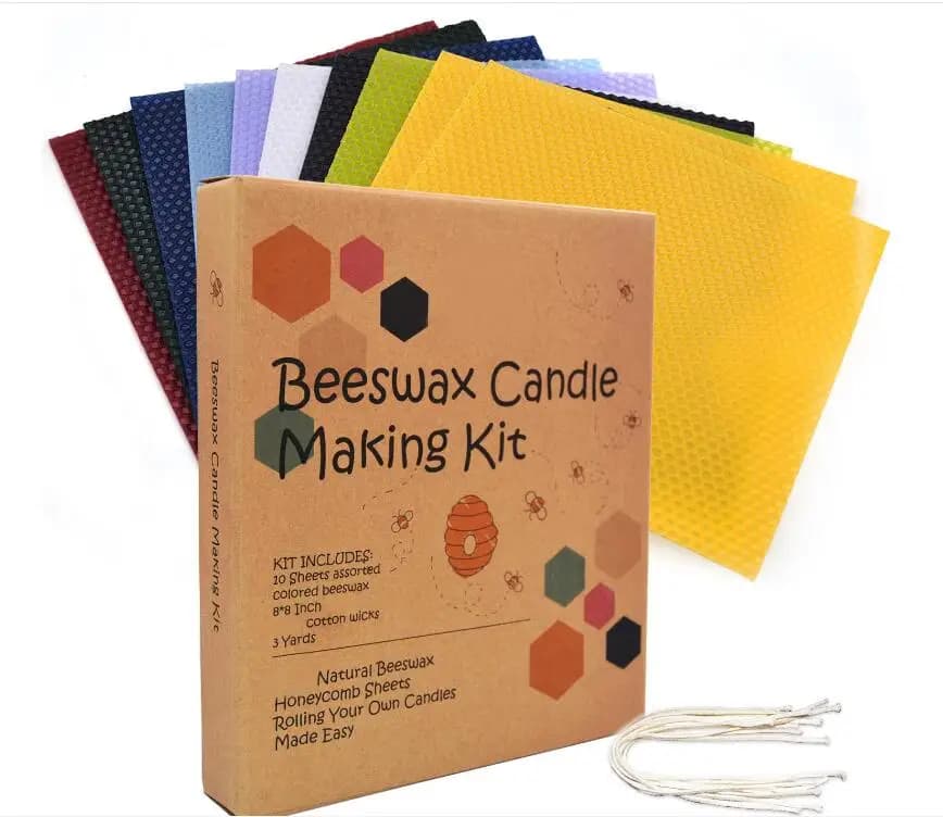 20x20cm compresse di cera d'api candela fatta a mano per bambini foglio a nido d'ape ins rotolo di mano coreano foglio di cera materiale candela fai da te senza fumo