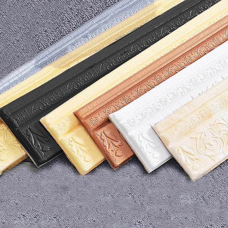 GYEY 3D autoadesivo linea di vita adesivi murali sfondo muro bordo battiscopa linea adesivi striscia anti-collisione impermeabile