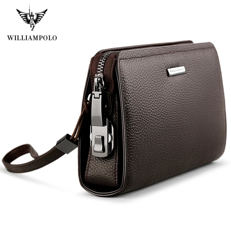 Portafoglio con serratura wiliampolo portafoglio con frizione da uomo in vera pelle con serratura codificata portafoglio da uomo Business Man pochette da uomo PL286