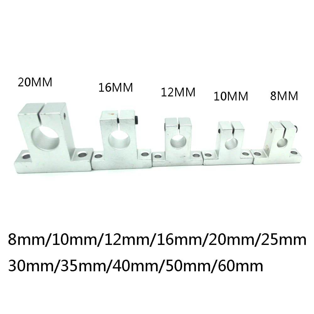 10 pz SK8 SK10 SK12 SK16 SK20 SK25 8mm Cuscinetto A Sfere Lineare Rail Albero Blocchi Laterali Tavolo di Supporto CNC 3D Parte Della Stampante