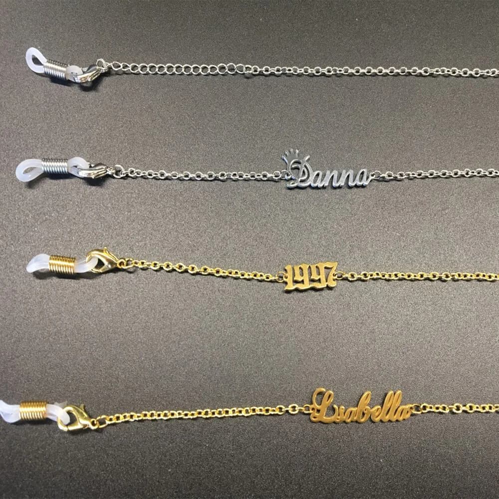 Sipuris custom name years sunglasses chain sunglasses cord straps cord straps necklace accessories for glasses