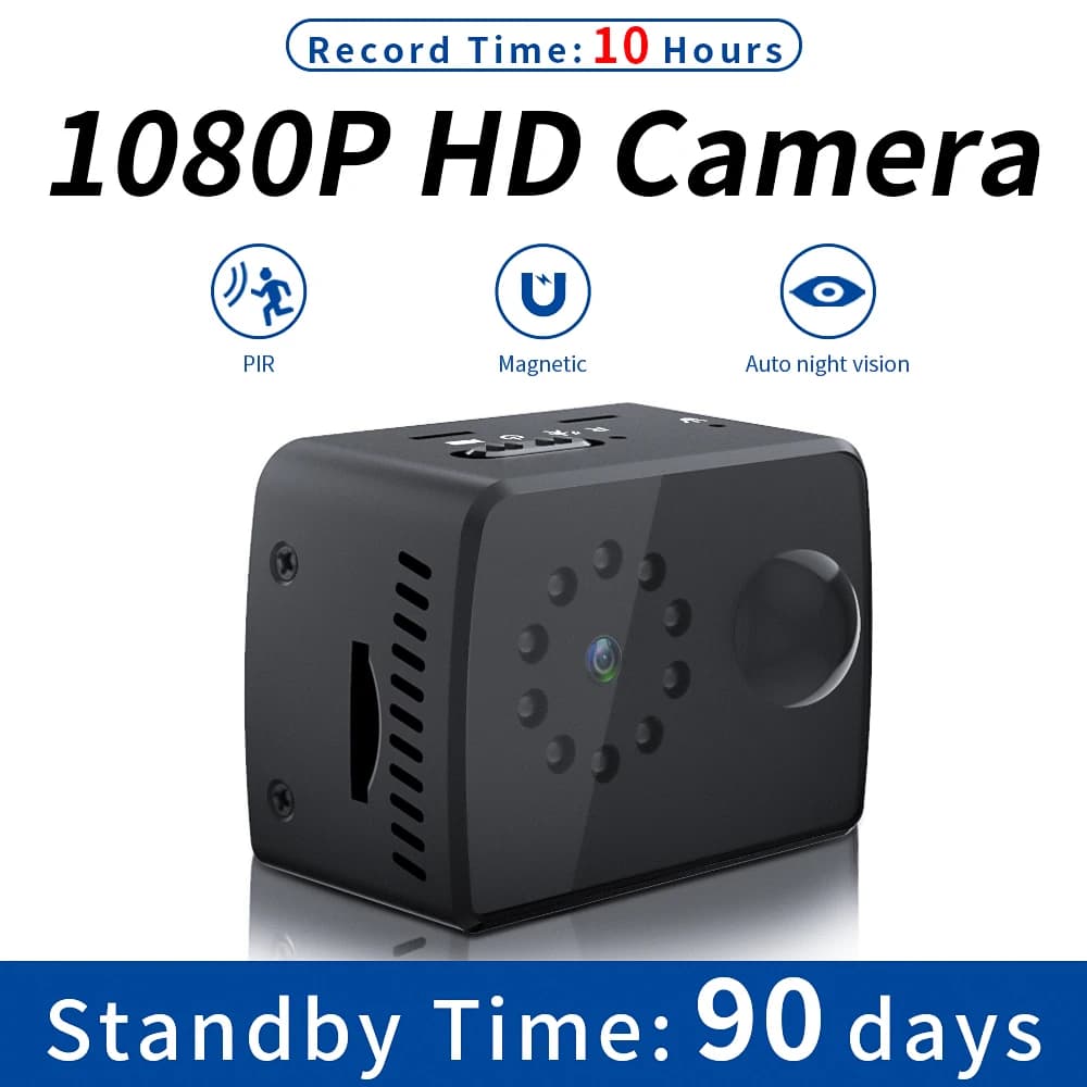 MD20 Mini telecamera 1080P Videocamera HD Visione notturna Mini videoregistratore vocale DV esterno Micro Cam con PIR Lungo tempo di standby