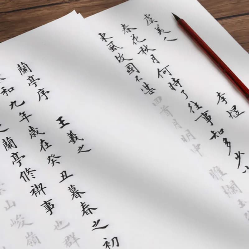 Chinese Brush Calligraphy Copybooks Heart Sutra Tao Te Ching Copy Book Miao Hong Student Beginner Poem Xuan Paper Copybook Set