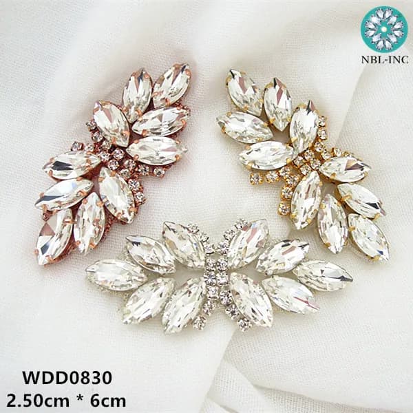 (1 PC) Cintura da sposa con strass in oro argento applique da sposa in oro rosa fai da te da cucire termoadesivo per abito da sposa WDD0830