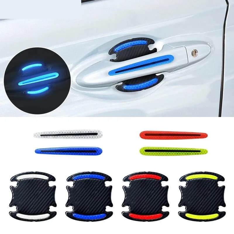 Adesivo riflettente per maniglia della portiera dell'auto Adesivo di protezione Adesivo riflettente antigraffio per superficie della vernice per maniglia della porta Accessori per auto