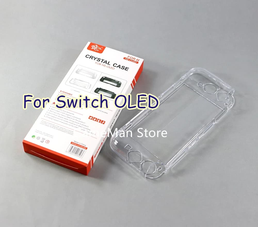 10 pezzi per NS Nintendo Switch Oled custodia in cristallo trasparente trasparente custodia protettiva