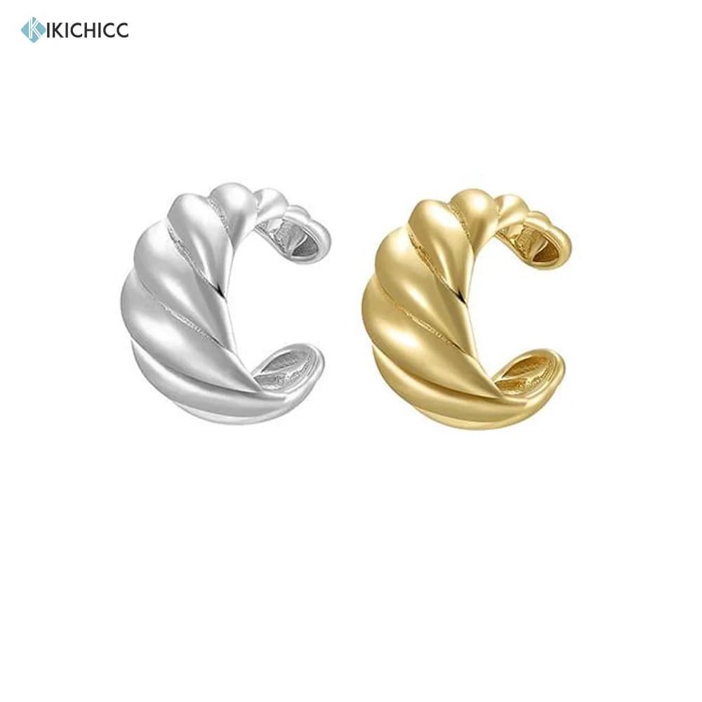 Kikichicc 925 Sterling Silver Vite Rock Punk Del Polsino Dell'orecchio Earcuff Gioielli Di Lusso Non Piercing Pinze di Modo Piercing Pendientes