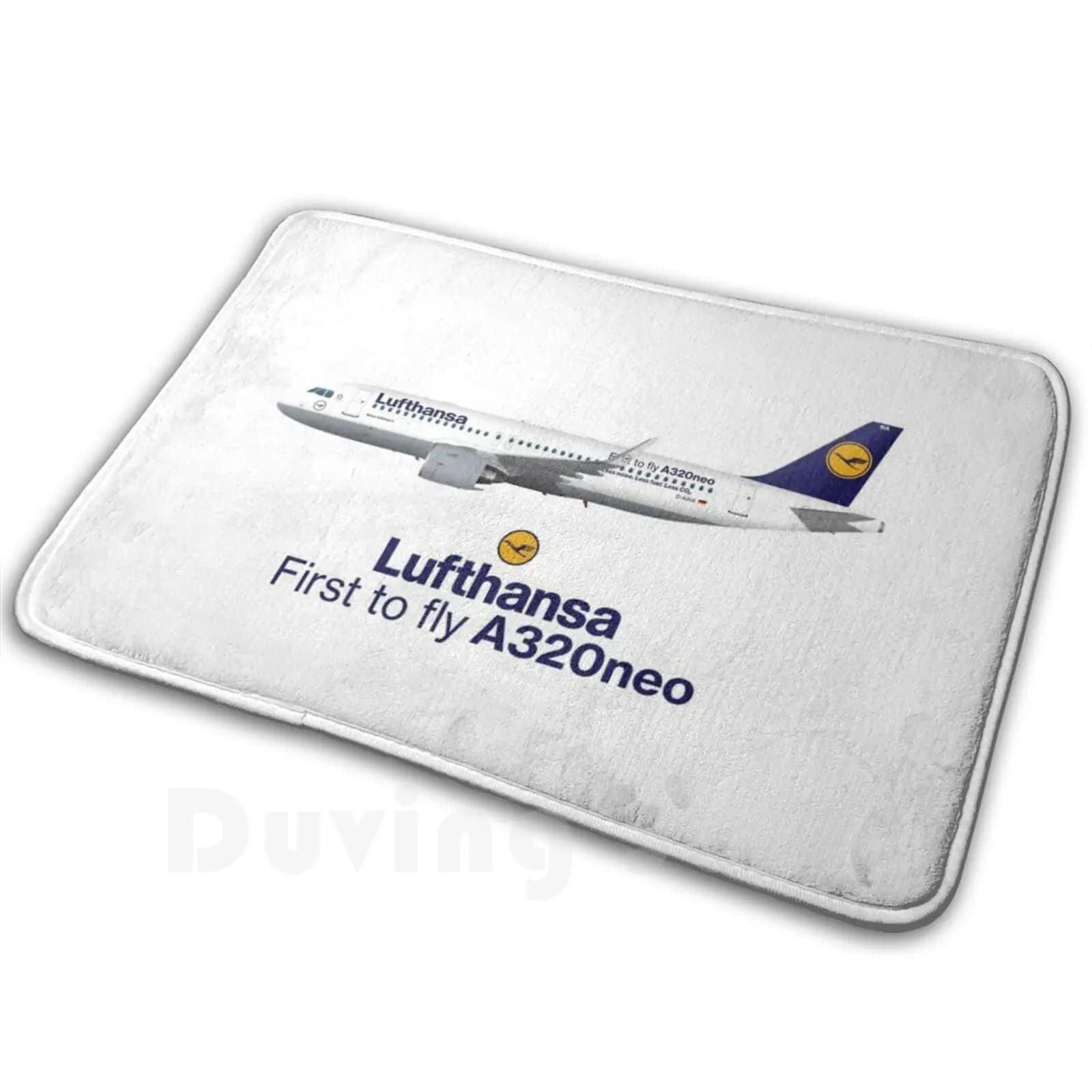 Illustration Of Lufthansa Airbus A320 Neo D-Aina Carpet Mat Rug Cushion Airbus A320 Airbus A320 A320 Airbus Neo New