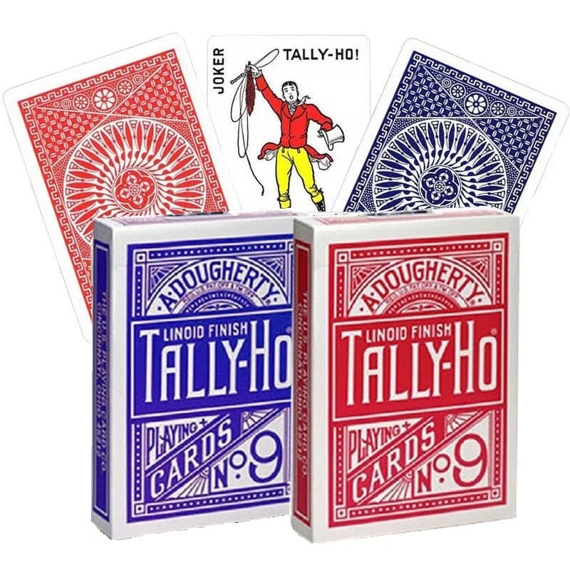 Tally-Ho No.9 Deck Fan/Carte da gioco con retro rotondo USPCC Poker da collezione Giochi di carte magiche Trucchi magici Puntelli per mago