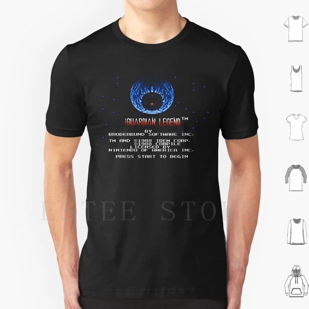The Guardian Legend T Shirt Stampa Cotton Screenshirts Videogiochi Giochi Gaming Retro anni '80 anni '90 Cultura pop Nes Snes Super Classic