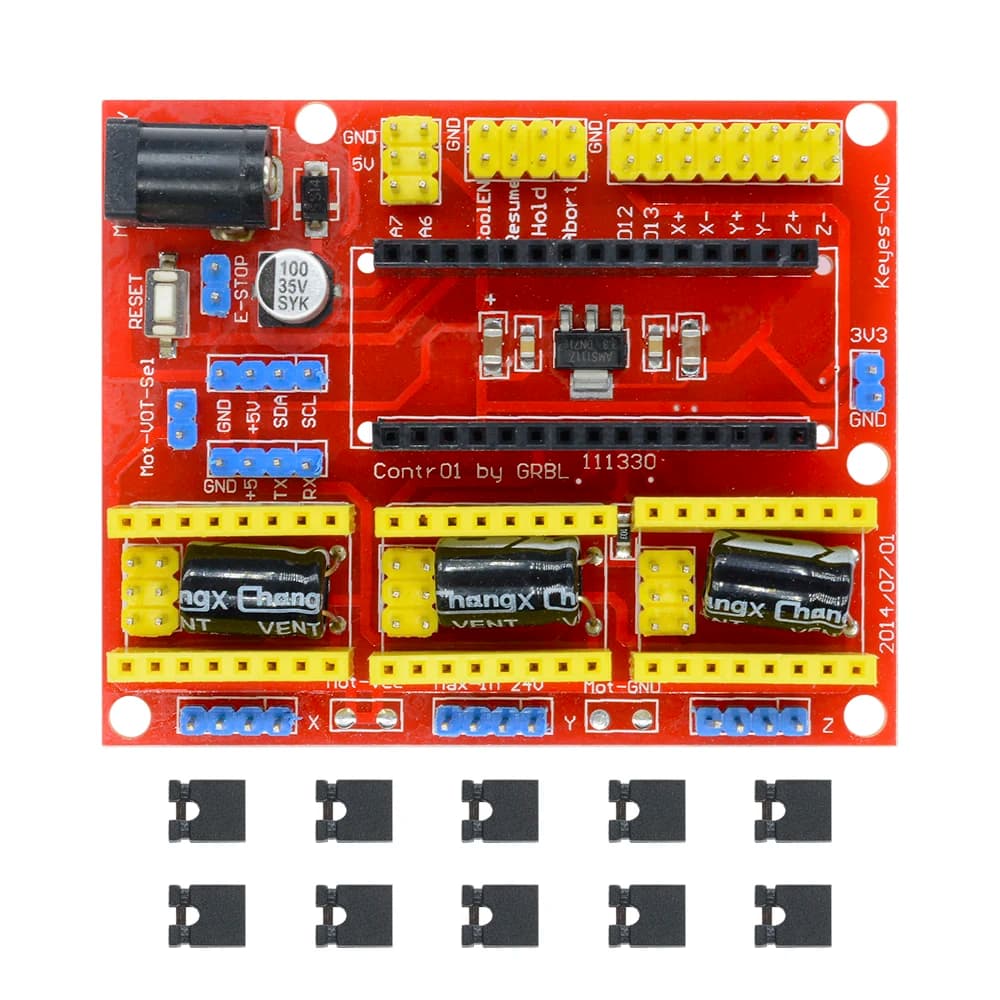 I2C IIC CNC Shield V4 3 axes step-by-step motor Driver 3 channel expansion card for Arduino GRBL compatible
